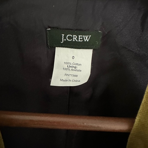 J. Crew | Gorgeous Green Velvet Blazer (Cotton fabric) - Picture 8 of 10